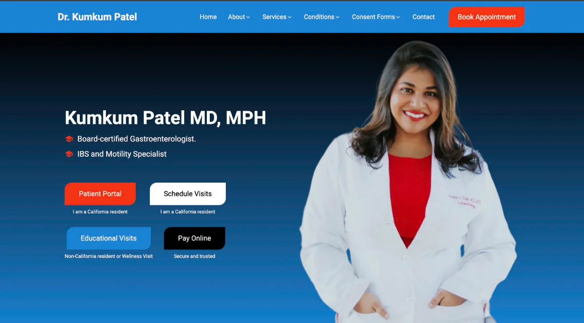 Website design for Gastroenterologist