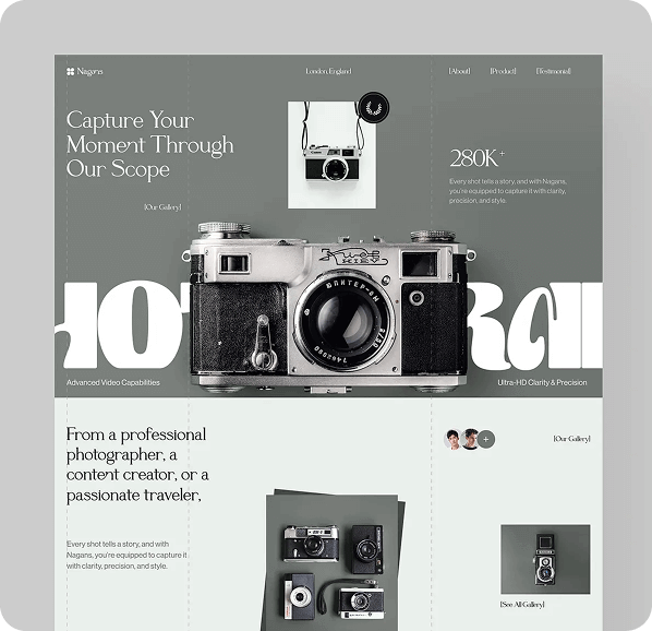 Website Design for Photography & Videography Businesses hero